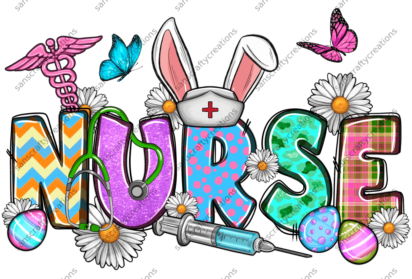 Nurse Easter-Transfer -  by SansCraftyCreations.com - 