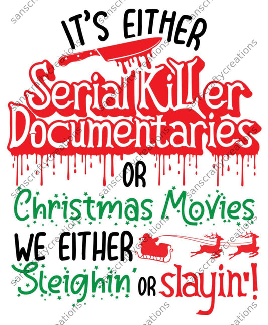 Serial Killer Documentaries-Printed Heat Transfer Vinyl - by SansCraftyCreations.com -