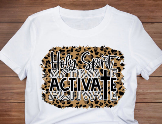 Holy Spirit Activate-White Adult Unisex T-Shirt