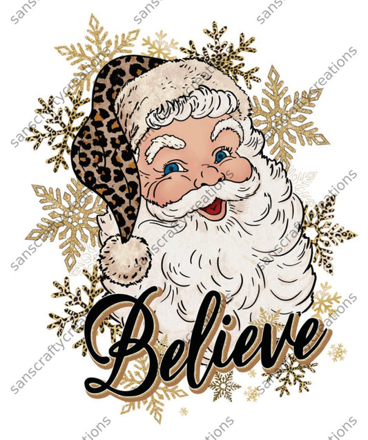 Santa-Printed Heat Transfer Vinyl - by SansCraftyCreations.com -