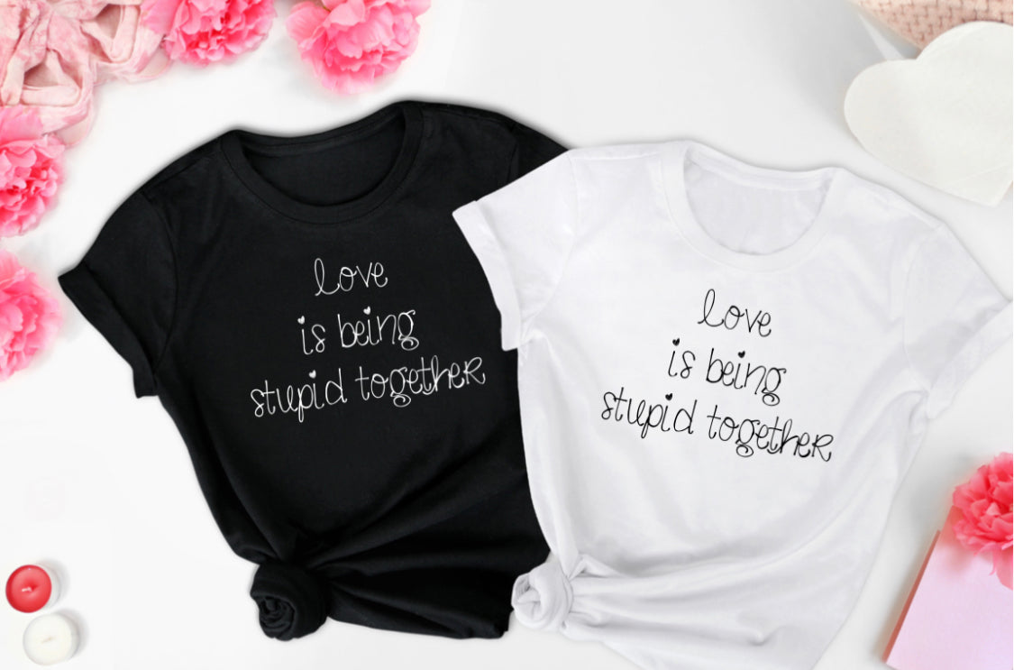 Valentines Couple Shirts-Adult Unisex T-Shirt